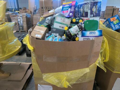 Big box store in a box: pine-Sol, Skechers bag, dishwasher pods, Adidas shoes, detergent, Spider-Man clothing, straws, cleaning wipes, coloring set color clothing, bounce mega sheets, fudge, Downey, power flex, unstoppable, old spice, washcloths, and much