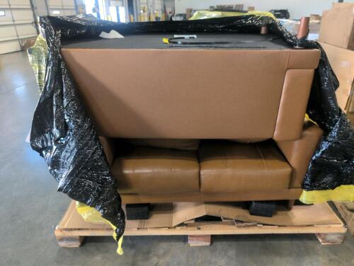 Two leather loveseat Customer return
