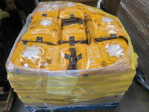 Pallet of jasmine rice 25 pound bags