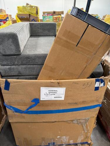 Furniture cushions, garbage cans, metal bin, plastic fencing, metal fencing, weight bar, & More