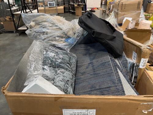 Used cooler, mattress topper, rug,, pizza blanket, rug, buckets, carpet tile, & More