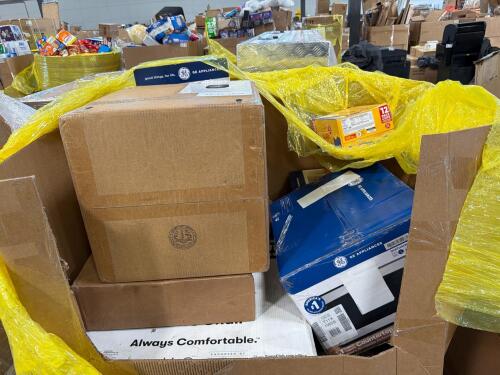 Big box store in a box: Velveeta, microwave, cast on drum table, toaster & More