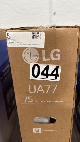 LG 75 inch TV screen frozen and Gray page it does not show to the main menu, graded d