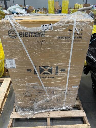 element 6.7 cubic feet electric dryer model EAT dete2767cw