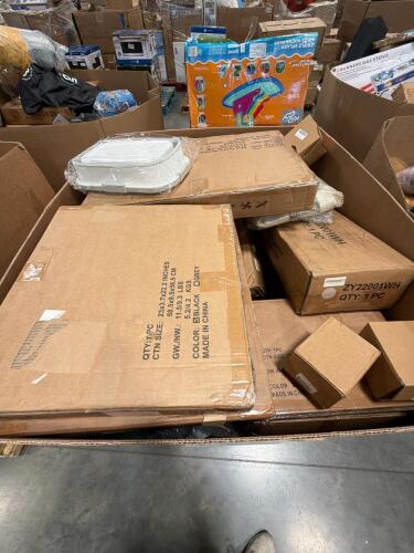 Multiple deck boxes, collapsible tote, face towels, & More