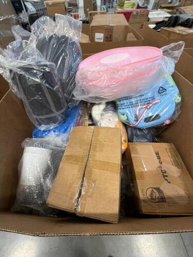 Kitty box, plastic pitcher, dog bed, sleeping bags, & More