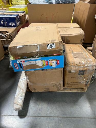 Rug, adventure Falls water table, portable rocking chair, event bounce house, & More