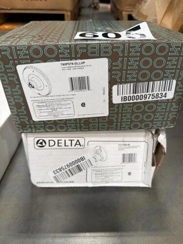 BRIZZO pressure balance valve, delta to handle temperature valve