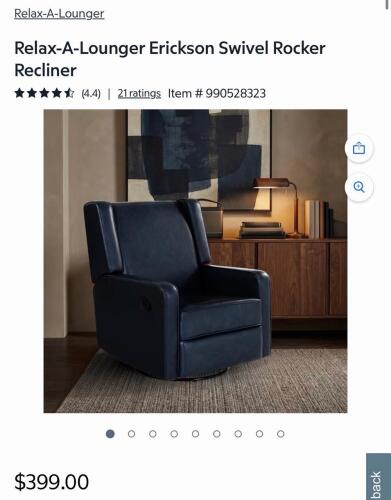 Relax lounger Emerson swivel rocker recliner , Carmel