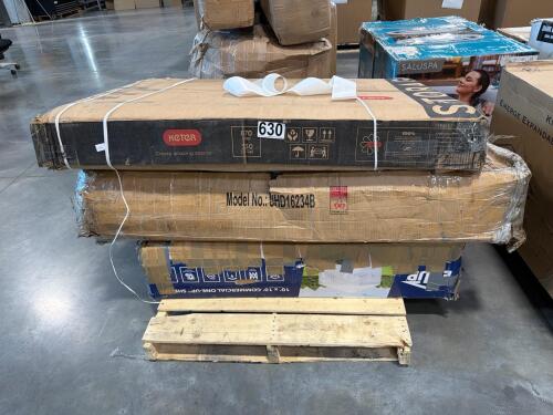 KETER storage box, canopy, and