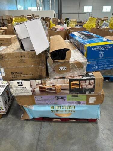 Swimming pool, canopy, water dispenser, coffee table, taco truck, & More