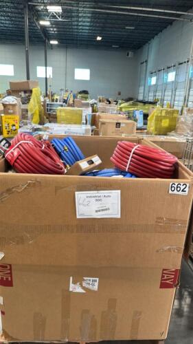 industrial and automotive items, garden hoses, grip rite framing nails, straps, steel garden hose, flex side tool rack rails, crelity hyper series 3D printer filament, liftmaster, evolution power tools item and much much much more