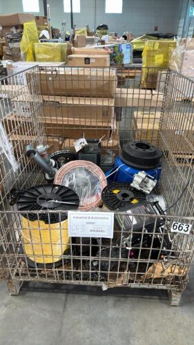 industrial and automotive items, Frontline fall protection, road, struts, ProAir item, 35 lb. dumbbell, chain, brake rotor and more