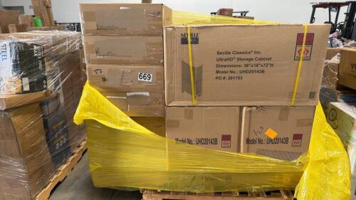 Mega pallet of Seville classics storage cabinets