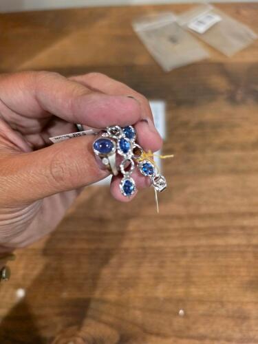 sterling silver tanzanite ring and earrings