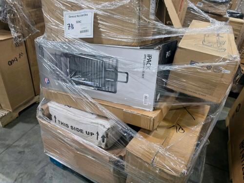 Luggage, portable hair wash sink clean vacuum, box of arbe benchtop fume extractors, big red Jack, & More