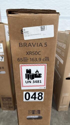 Sony Bravia 565 inch TV, missing stand, graded D