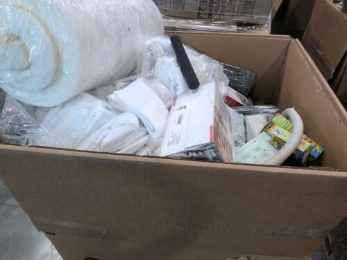 Towels, foam roll, pens, candles, hooker, heat pad, Frames food saver bags, cutting board, & More