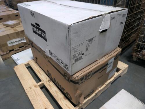 BLANCO sync 443315, FRANKE peak grain polar white sink