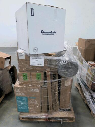 Swimming pool, SX 3000 sand filter pump, ocean table, work table, rolled material, temperature controlled box Thermo safe, baskets, & More