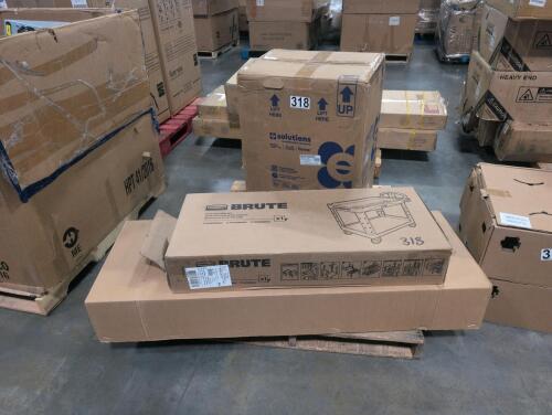 Three drawer mobile pedestal, brute heavy utility cart, Georgia-Pacific product