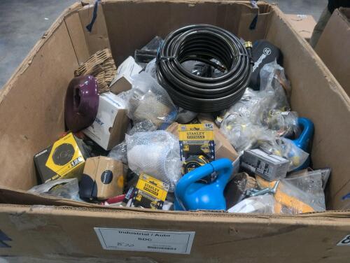 industrial and automotive: checker dsc40, Legrand, Nyboer Smart Lock, garden hose, kettlebell, Hood, Stanley fat Max, outdoor security camera, high security truck seals deco 6-in dual action random orbital polisher, door locks, and other automotive parts 