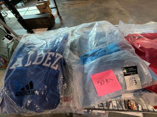 50 pieces of soccer and football jerseys