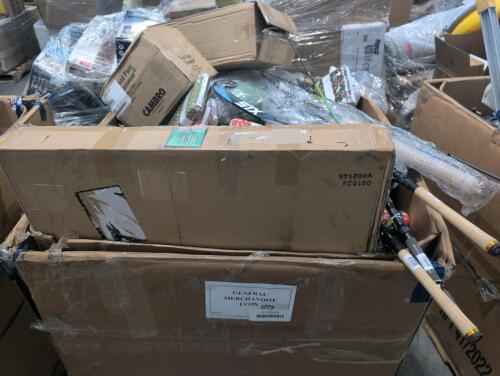 CAMBRO, multiple fishing poles, Kohler product, bolts of fabric, field hockey stick, east and bat, & More