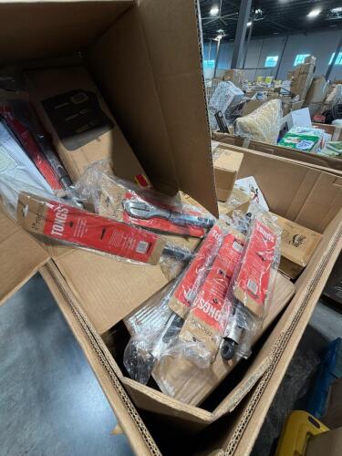 TONGS, garbage bags, thermal rolls, catchers equipment, mellow pillow, and