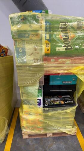 paper towels, pumpkins, beverage tub, pampers, and more