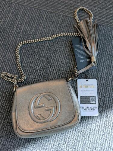 Gucci Soho Chain Flap Crossbody, authentic