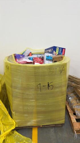 big box in a box School edition, mops, papers, food containers, send it candles, binders, always discrete plus, and more
