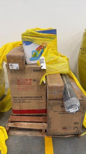 three drawer nightstand, splashing slide with tunnel, rug, vacuum, and more