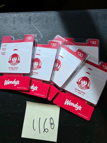 $150 gift cards to Wendy's