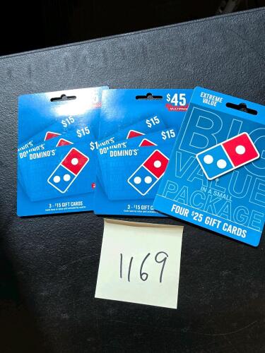 $190 gift cards to Domino's