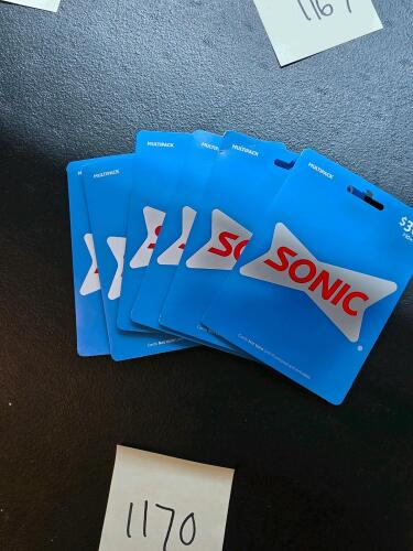 $180 worth of gift cards to Sonic