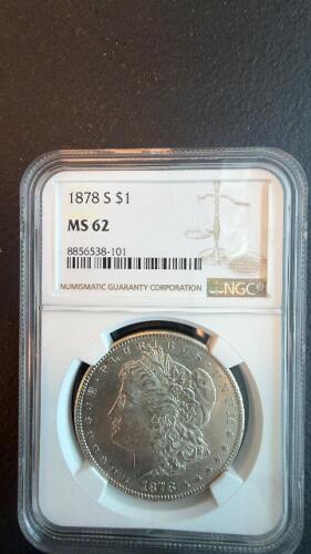 1878- $1 MS62 Morgan Silver Dollar, NGC