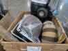 Round ottoman, dryer rack, dolly, chair piece, bamboo poles, metal grids, & More