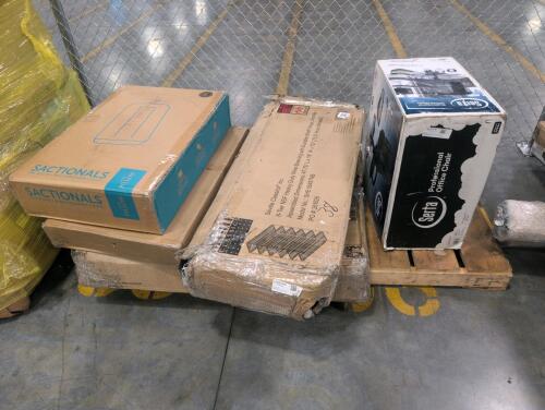 SER TA office chair, sectional back pillow , Seville Classics shelving & More