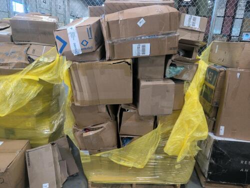 Big box store in boxes, jogger, cranberry juice, cleaner, toilet paper, disinfecting wipes, pan spray, game, coffee, tide pods, Huggies, JINX pet food, and much more
