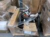 Tricycle, miscellaneous furniture, artificial plant