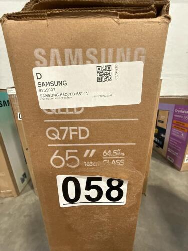 Samsung 65" tv , line on left side of screen, grade d