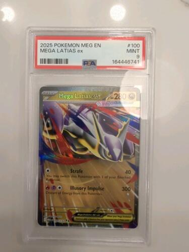 2025 Pok&eacute;mon Mega Evolution Mega Latias EX graded PSA 9 mint