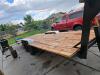 2000 26' Gooseneck Equipment Trailer | Features and notes: brand new wood decking and working lights. Dimensions: 26', main deck: 21x8, upper/gooseneck deck 6.5'x6.5' | Located offsite in Clearfield, UT. Buyer is responsible for pickup.