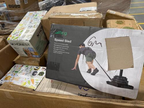Take out containers, mellow pillow, AUK, speed sled, frame, honest diapers, & More