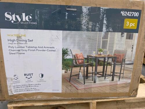 Style selections: Waterline high dining set, mattress, left-facing chaise, ice maker by EUHOMY, and more