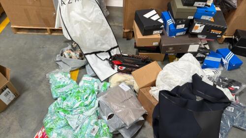 Some nicer clothing: true religion, Hollister, Adidas, Vince Camuto,, magic suit, DKNY, Peter Millar, 10, Carl Lagerfield, billabong wetsuit, ARIAT, Todd Snyder shoes, phase 8, Lili Pulitzer, I love ugly, AZAZIE, And more