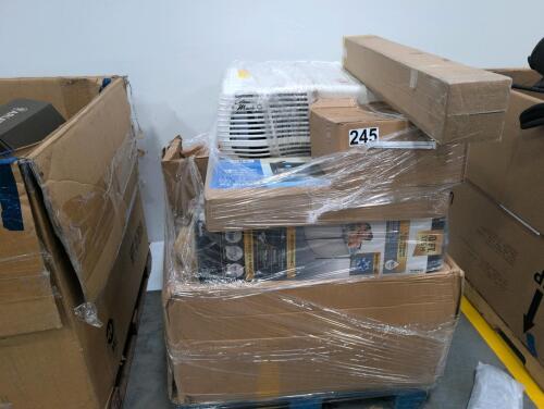 Swimming pool, Coleman Mach q out of box, 32 inch TV, hose, Oslo spa used vacuum, & More