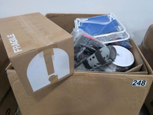 Cake boards, sports rings, multiple air cast, chair, HEPA filter, keychains, books,Pinter and more