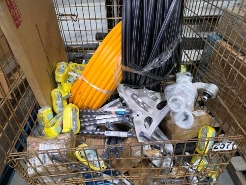 Industrial/automotive, multiple 18 inch single flute auger bits, tubing, straps, car parts, chain, & More